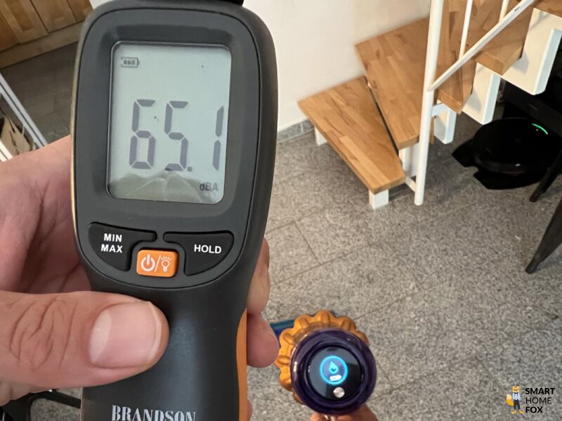 Der Dyson V15s Submarine: Lautstärkemessung